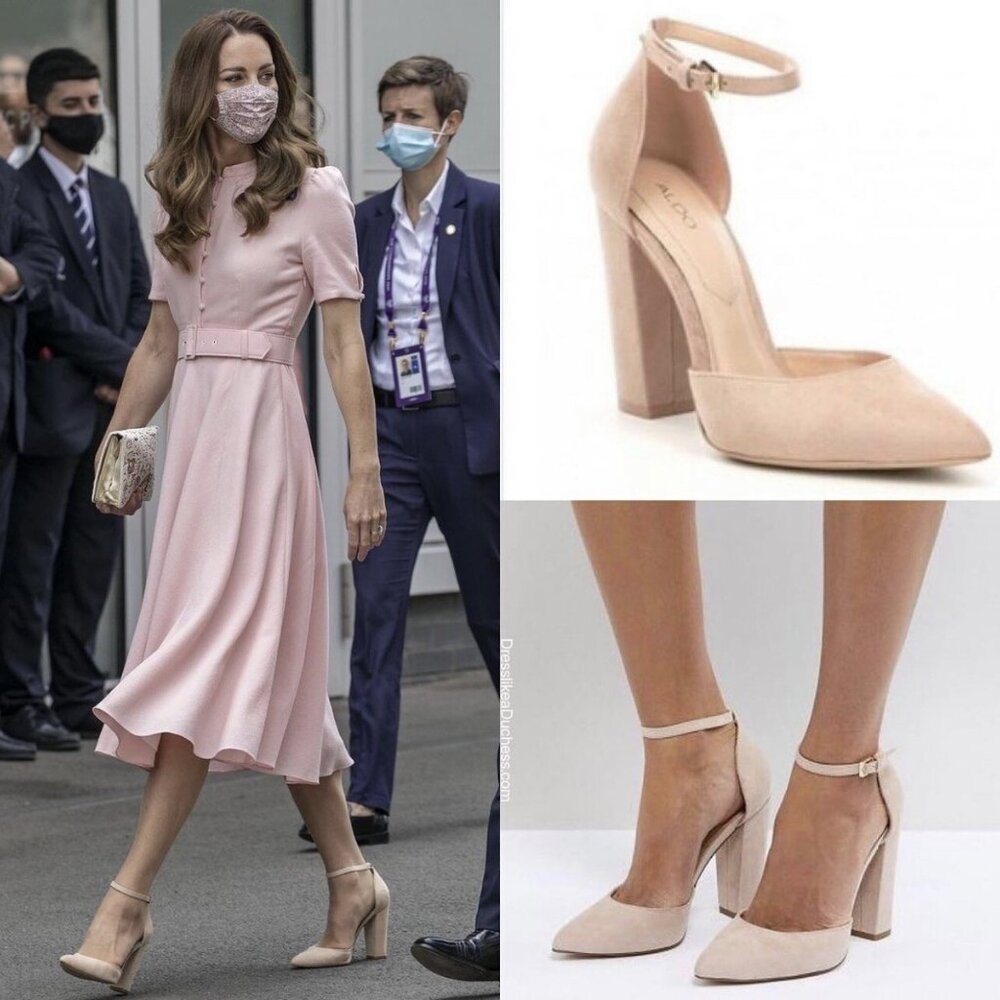 NIB Aldo Nicholes Block Heels in Bone Size US 8.5 AS SEEN ON KATE MIDDLETON
